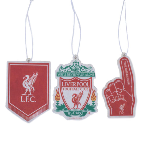 Liverpool FC Crest 3pk Air Freshener: 1 - Car Accessories By Liverpool