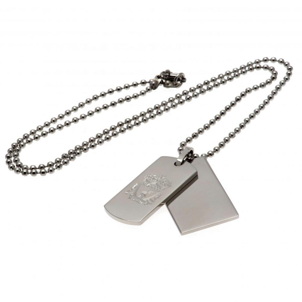 Liverpool FC Double Dog Tag & Chain: 3 - Jewellery By Liverpool