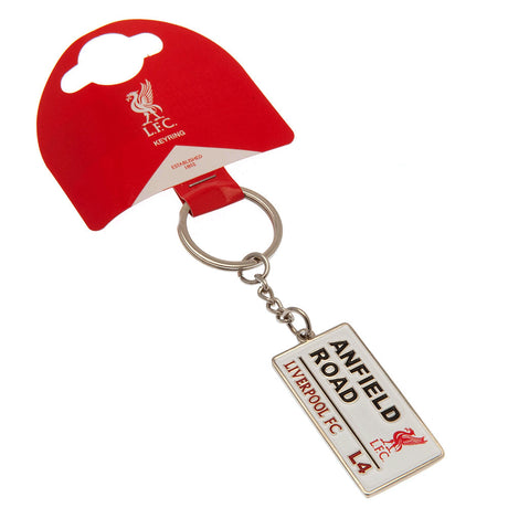 Liverpool FC Embossed Street Sign Keyring: 1 - Keyrings By Liverpool