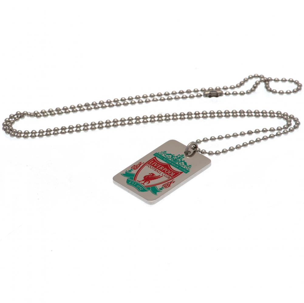 Liverpool FC Enamel Crest Dog Tag & Chain: 3 - Jewellery By Liverpool