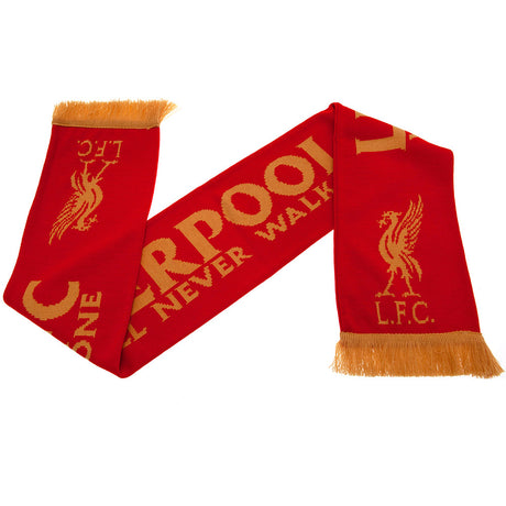 Liverpool FC Gold Liverbird Scarf: 2 - Scarves By Liverpool