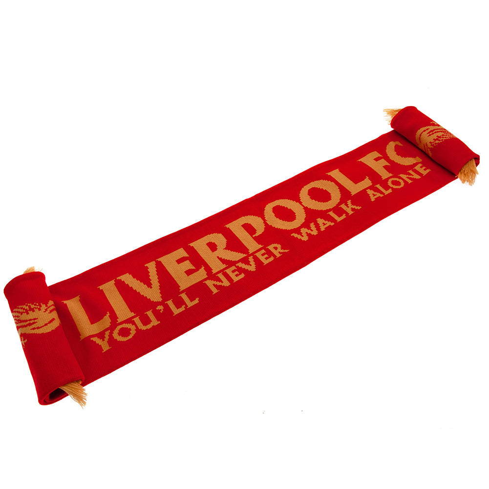 Liverpool FC Gold Liverbird Scarf: 1 - Scarves By Liverpool