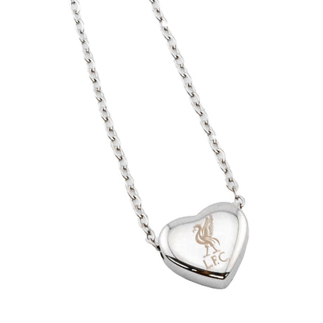 Liverpool FC Heart Necklace in Stainless Steel: 2 - Jewellery By Liverpool