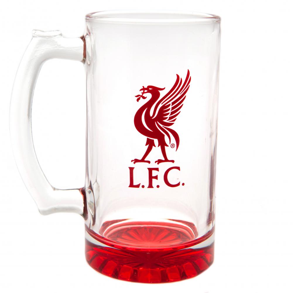 Liverpool FC Red Glass Stein Tankard 425ml: 1 - Glassware By Liverpool