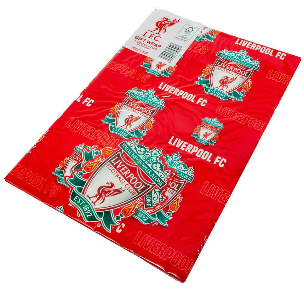 Liverpool FC Text Gift Wrap: 5 - Gift Wrap & Bags By Liverpool