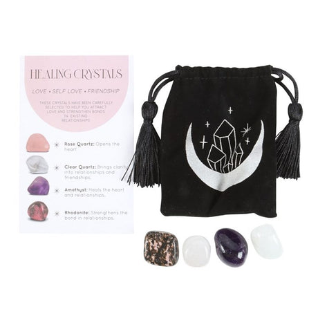 Love Healing Crystal Set with Moon Trinket Dish: 3 - By Gift Moments