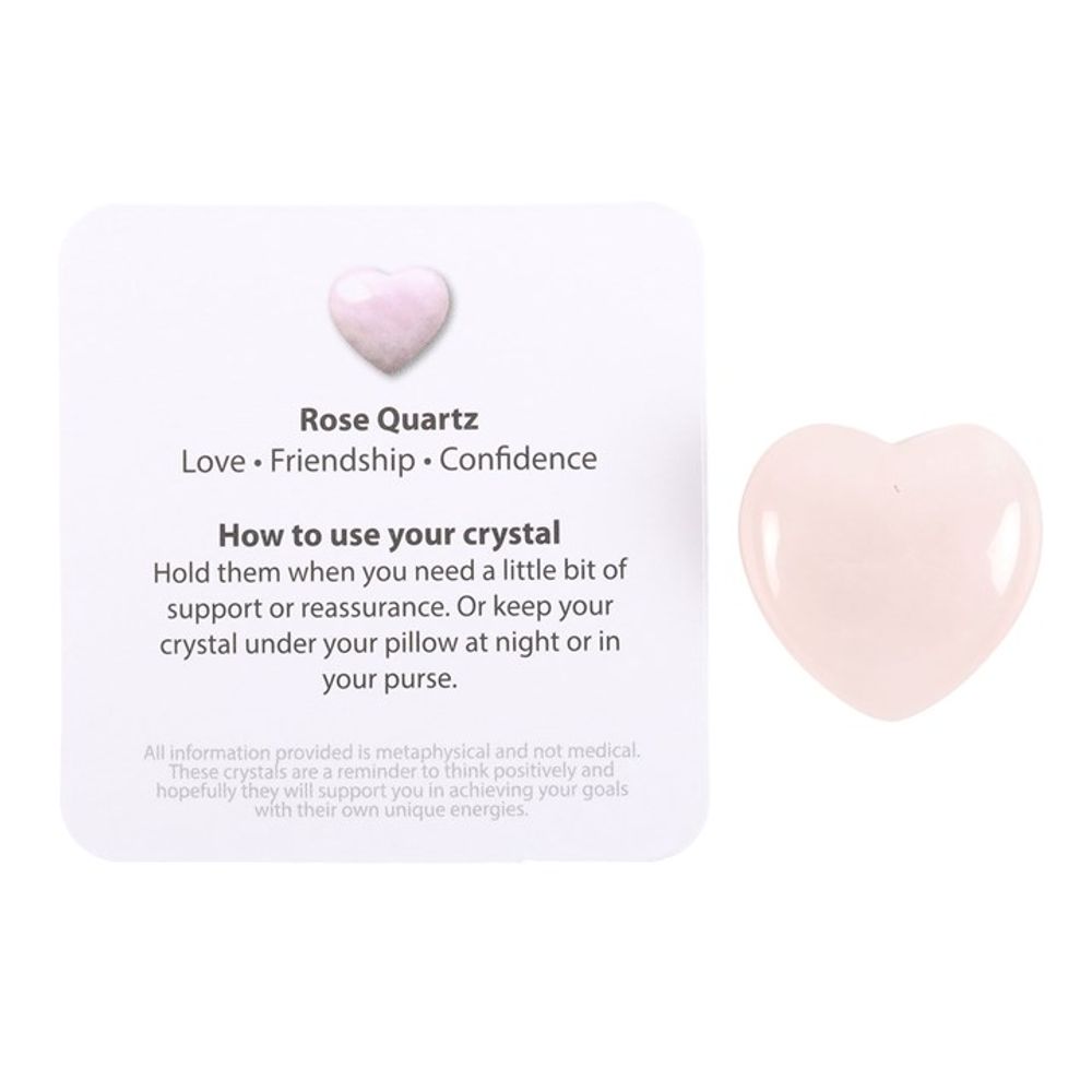 I Love You Rose Quartz Crystal Heart in a Bag: 2 - By Gift Moments