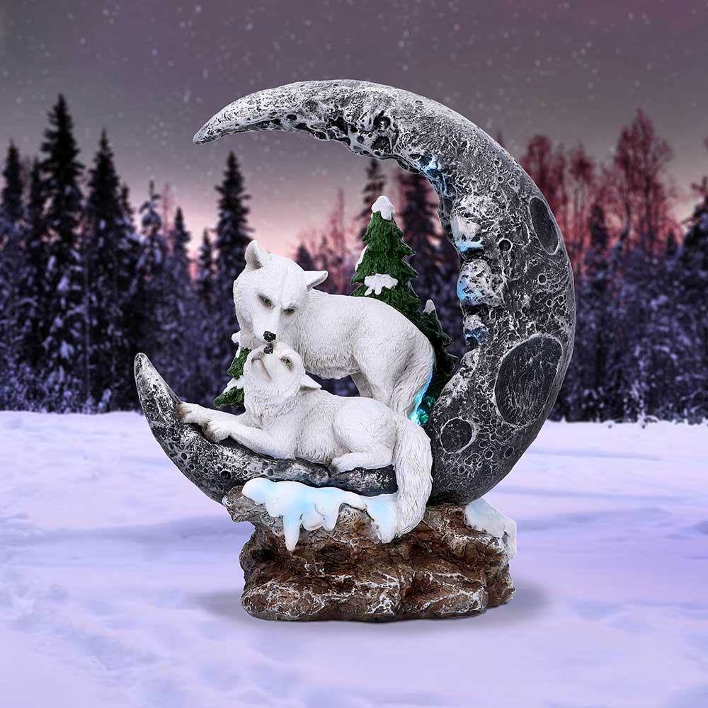 Lunar Companions Wolves Moon Figurine 19.3cm: 1 - Figures & Collectables By Gift Moments