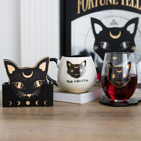 Magic Coffee & Cats Rounded Mug: 4 - Mugs By Gift Moments