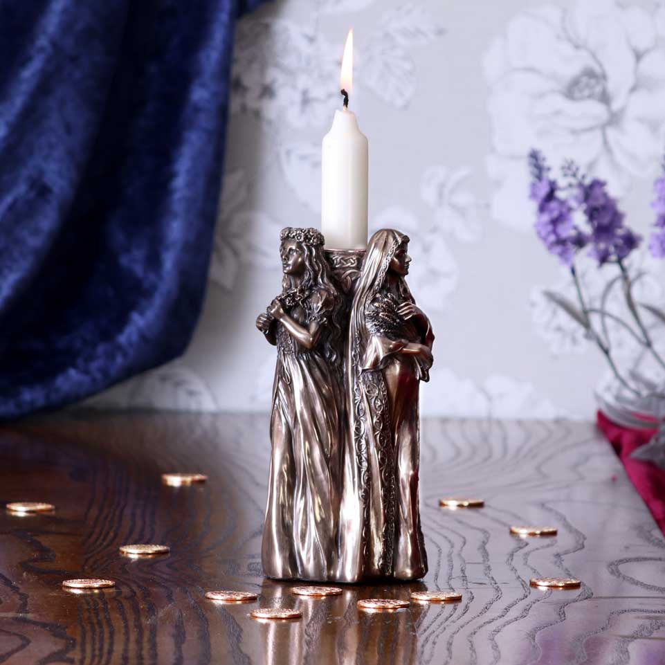 Maiden Mother Crone Candle Holder 17cm: 1 - Candles & Holders By Gift Moments