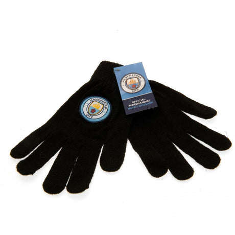 Manchester City FC Junior Knitted Gloves: 3 - Gloves By Manchester City