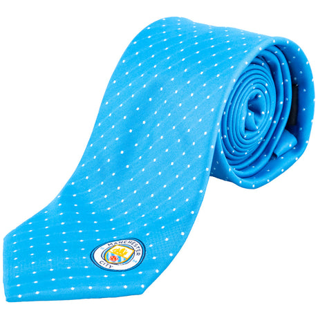 Manchester City FC Sky Blue Patterned Tie: 1 - Ties By Manchester City