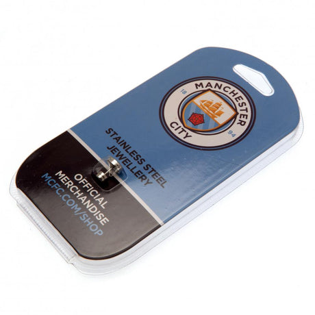 Manchester City FC Stainless Steel Stud Earrings: 2 - Jewellery By Manchester City