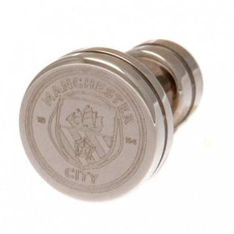 Manchester City FC Stainless Steel Stud Earrings: 1 - Jewellery By Manchester City