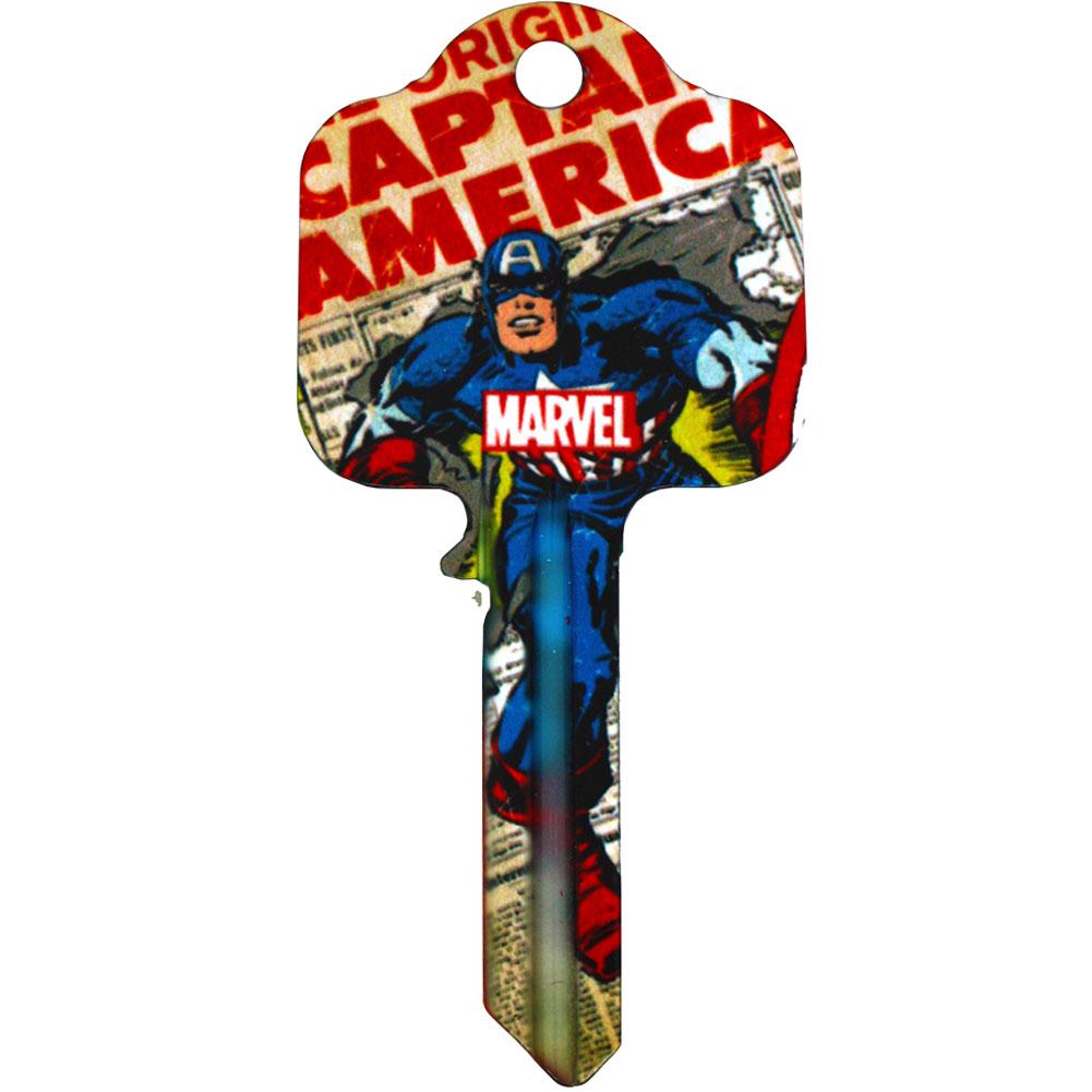 Captain America Door Key - Official License: 1 - Door Keys By Marvel