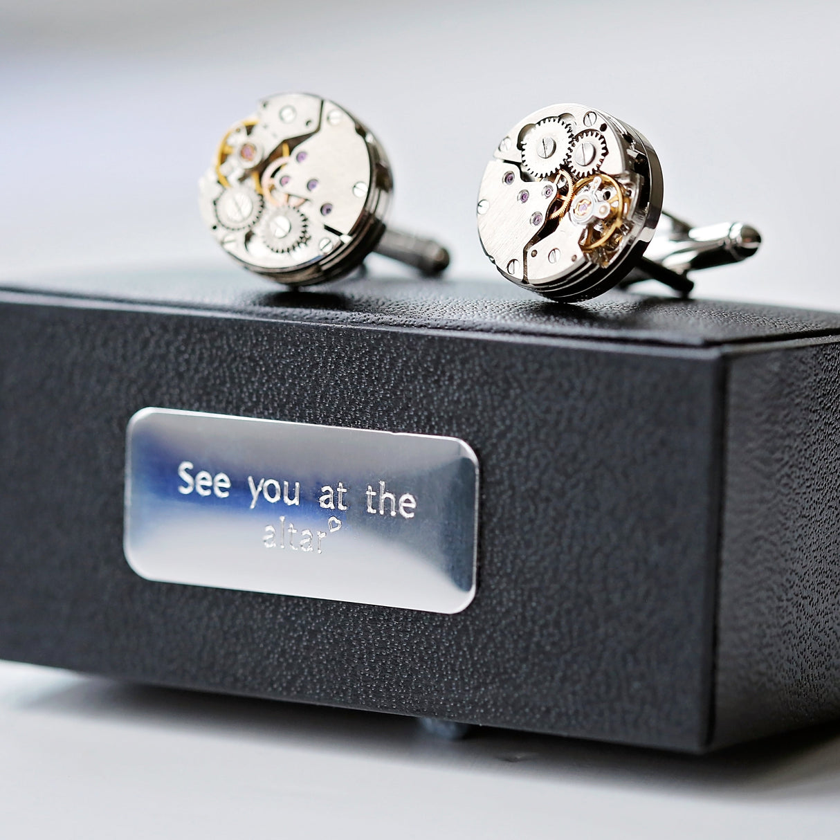 Personalised Gear Movement Cufflinks - Cufflinks & Tie Slides at Gift Moments