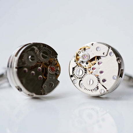 Personalised Gear Movement Cufflinks - Cufflinks & Tie Slides at Gift Moments