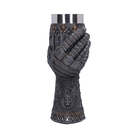 Medieval Lion Heart Gauntlet Armour Goblet: 3 - Goblets & Chalices By NN Designs