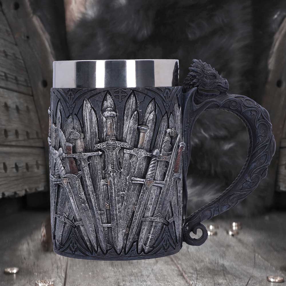 Medieval Sword Dragon Tankard Gothic Fantasy Mug: 1 - Tankards By NN Designs