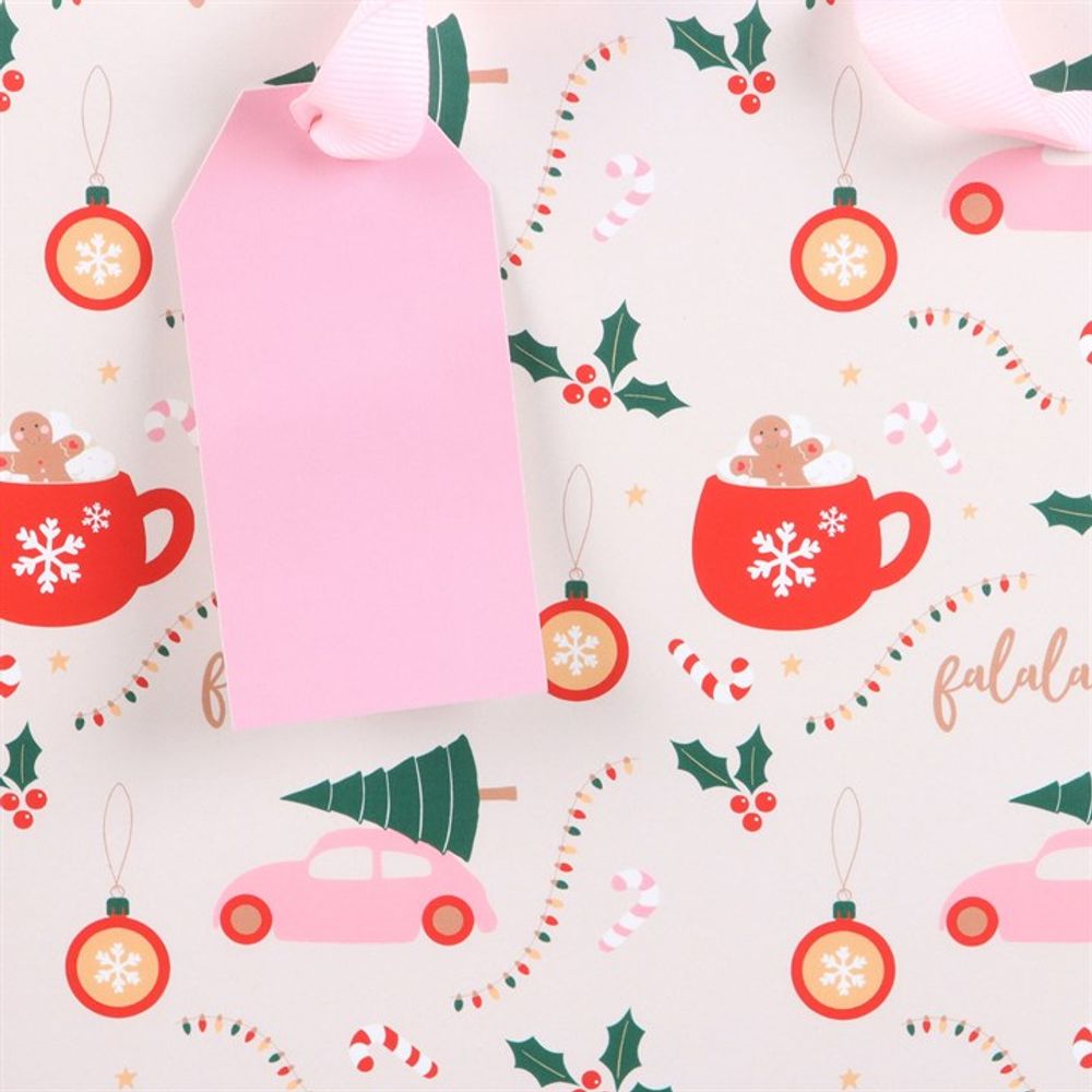 Medium Sugarplum Christmas Print Gift Bag: 3 - Gift Wrap & Bags By Gift Moments