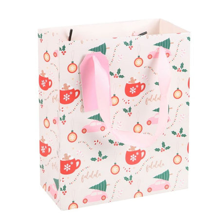 Medium Sugarplum Christmas Print Gift Bag: 1 - Gift Wrap & Bags By Gift Moments