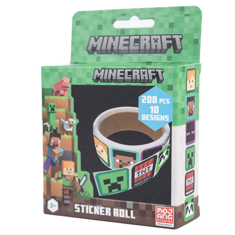 Minecraft 200pc Sticker Roll Box: 3 - Stickers By Minecraft