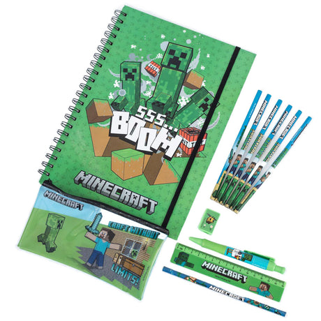 Minecraft Deluxe 12-Piece Stationery Set: 1 - Pencil Cases & Sets By Minecraft