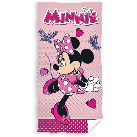 Minnie Mouse Pink Velour Beach Towel: 1 - Towels By Mickey & Minnie Mouse