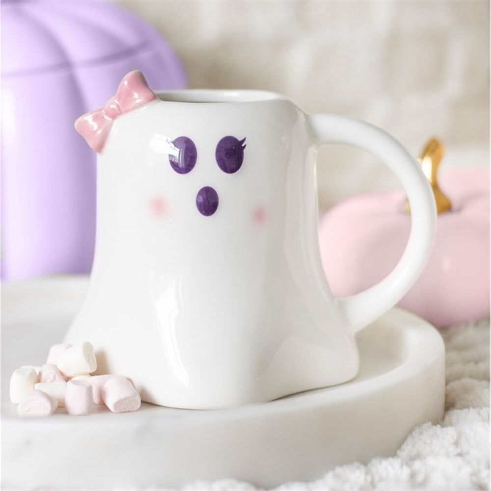 Miss Boo Ghost Mug with Bow: 1 - Mugs By Gift Moments