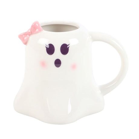 Miss Boo Ghost Mug with Bow: 2 - Mugs By Gift Moments