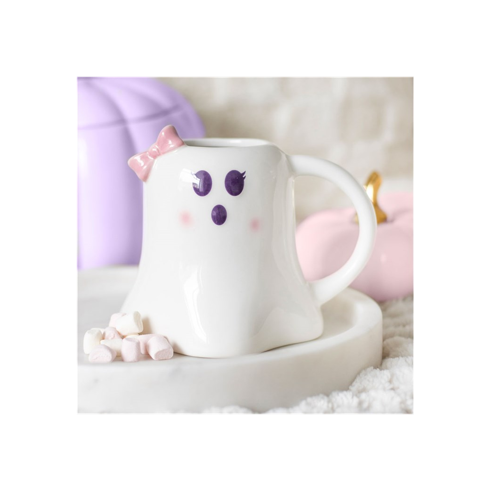 Miss Boo Ghost Mug with Bow: 6 - Mugs By Gift Moments