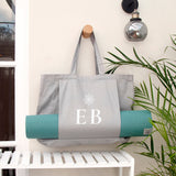 Personalized Organic Yoga Tote Bags Grey - Bags at Gift Moments