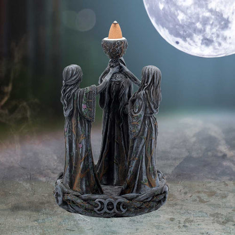 Mother Maiden & Crone Backflow Incense Burner 18cm: 1 - Incense Holders By NN Designs