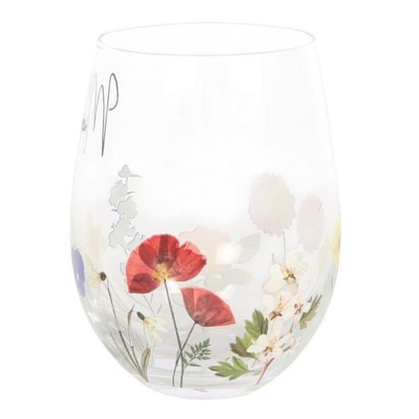 Mum Wildflower Stemless Glass: 2 - Glassware By Gift Moments