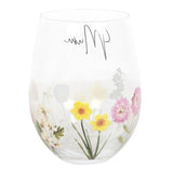 Mum Wildflower Stemless Glass: 3 - Glassware By Gift Moments