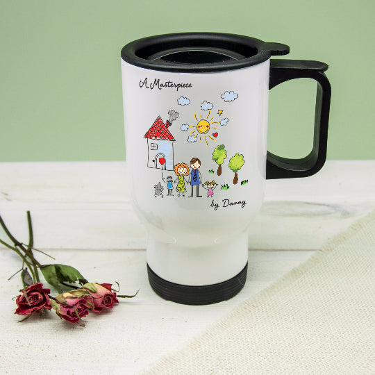 Personalised My Masterpiece Artwork Travel Mug Default Title - Travel Mugs at Gift Moments