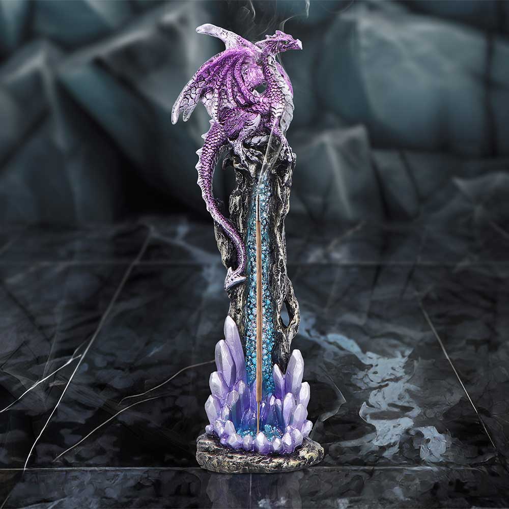 Mythic Crystal Dragon Incense Stick Holder: 1 - Incense Holders By NN Designs