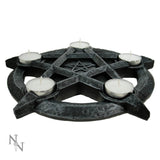 Pentagram Gothic Wiccan Tealight Holder - Candles & Holders at Gift Moments