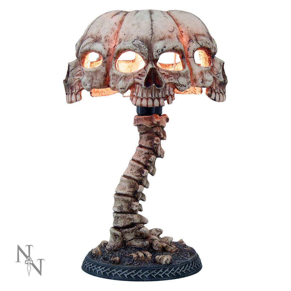 Atrocity Natural Bone Skull and Spine Lamp Default Title - Lighting at Gift Moments