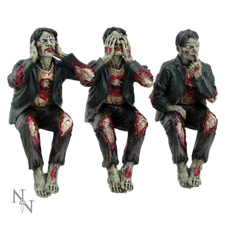 See No, Hear No Speak No Evil Zombies Figurine Ornaments Default Title - Unspecified at Gift Moments