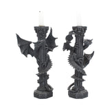 Guardians of the light Dragon Candle Holders (Set of 2) 28cm Default Title - Candles & Holders at Gift Moments