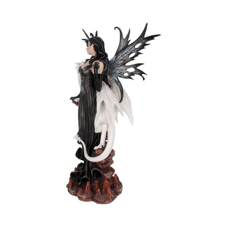 Isabelle 57cm Dark Fairy and White Dragon Figurine - Figures & Collectables at Gift Moments