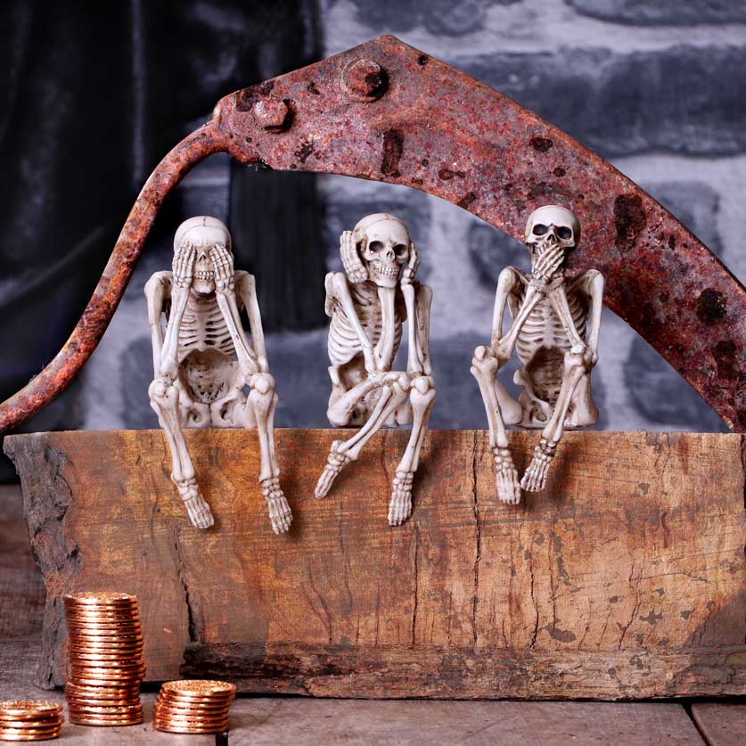 Three Wise Skeletons Figurine Skeleton Ornaments - Figures & Collectables at Gift Moments