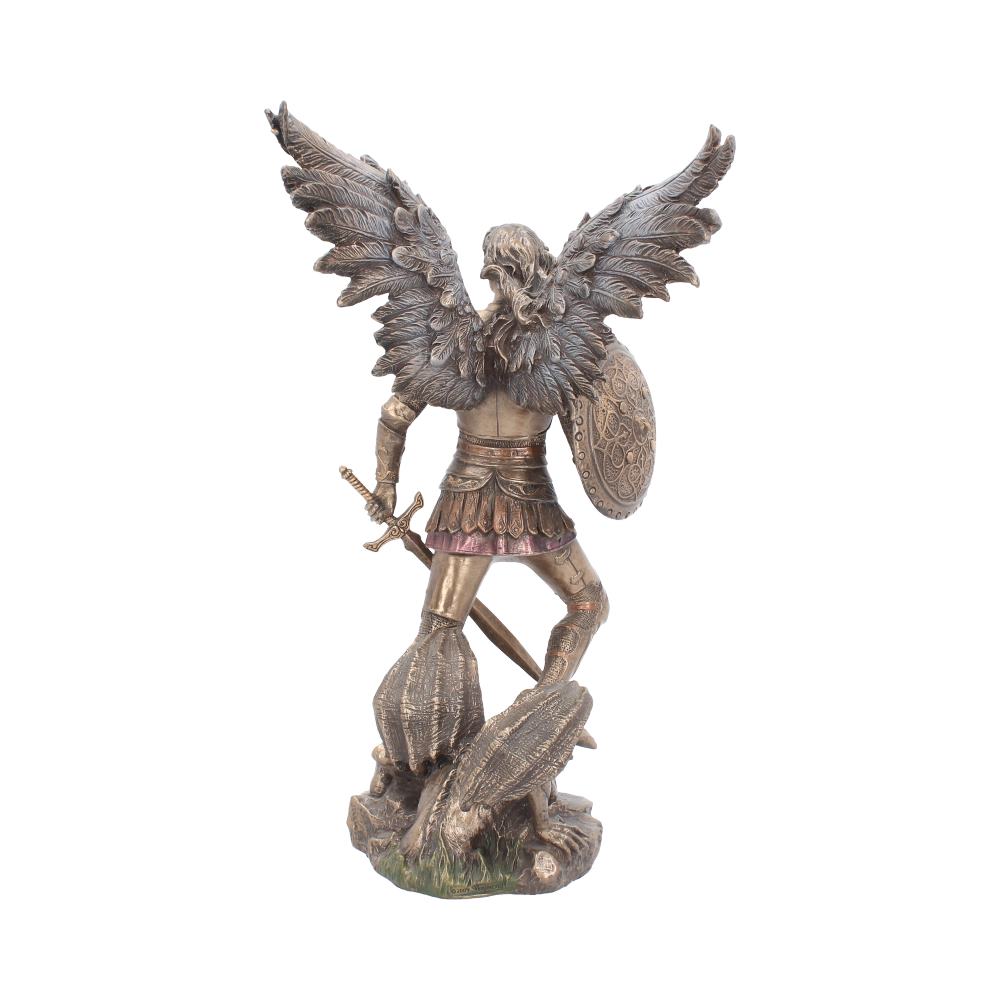 Bronzed Archangel Michael Religious Figurine 33cm - Figures & Collectables at Gift Moments