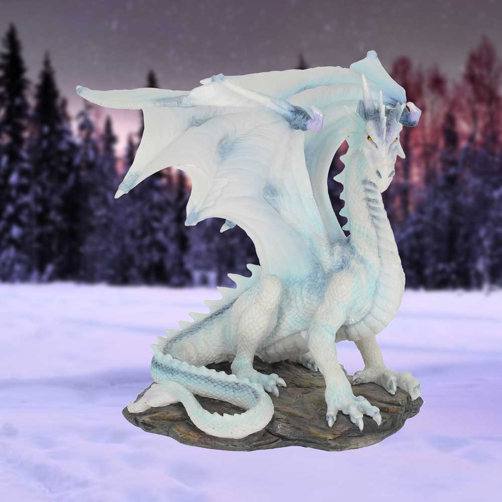 Grawlbane White Dragon Figurine 20cm - Figures & Collectables at Gift Moments