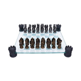 Raised Fantasy Kingdom Of The Dragon Chess Set With Corner Towers 43cm Default Title - Chess Sets at Gift Moments