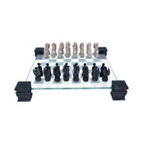 Raised Fantasy Dragon Chess Set With Corner Towers 43cm - Chess Sets at Gift Moments