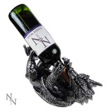 Metallic Silver Dragon Guzzler Wine Bottle Holder Default Title - Guzzlers & Wine Bottle Holders at Gift Moments