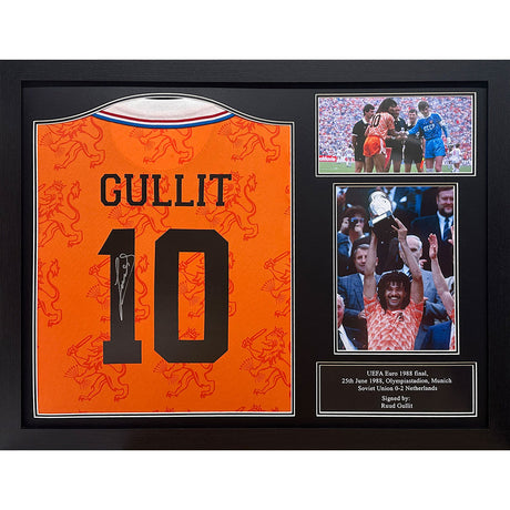 Framed Ruud Gullit 1994 Signed Shirt: 1 - Signed Memorabilia By Netherlands