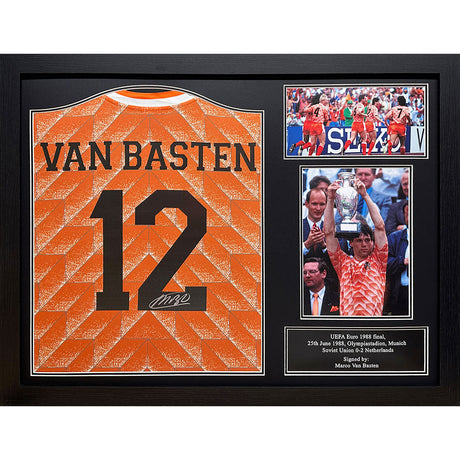 Framed Marco Van Basten Signed Shirt: 1 - Signed Memorabilia By Netherlands